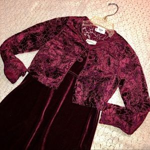 Rare Editions Girls Size 10 Velvet Purple Dress